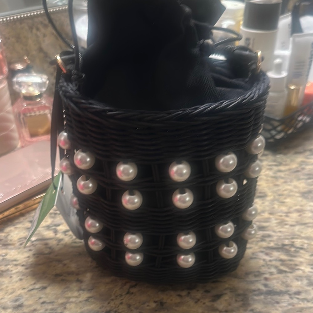 kate spade Black Pearl-Embellished Wristlet